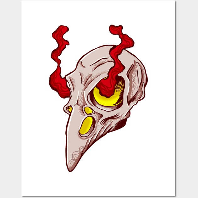 The bird's skull Wall Art by rikiumart21